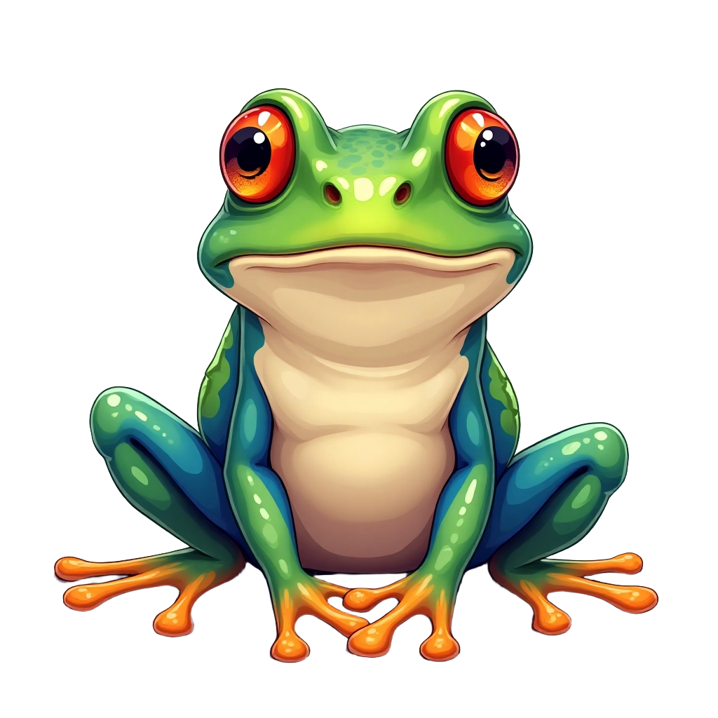 Colorful Frog Illustration